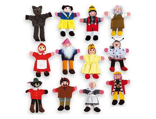 Jogo andreutoys marioneta de mo personagens contos infantissortidos 13cm caixa de 12 uni dades , Andreutoys , 68352 , 8416040160109